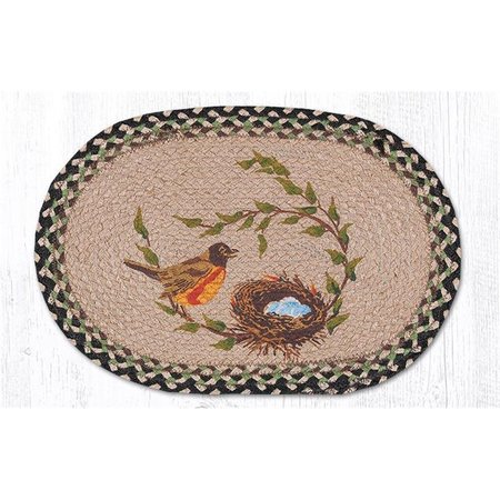 CAPITOL IMPORTING CO 13 x 19 in. Robins Nest Printed Oval Placemat 48-121RN